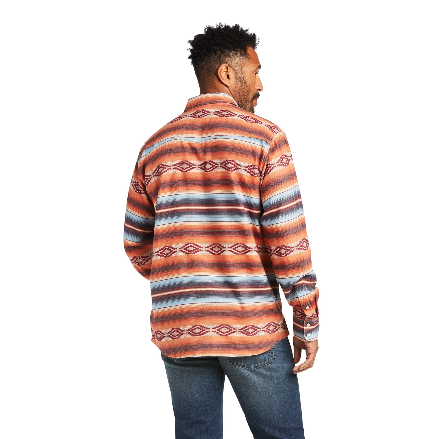 Ariat® Men's Holden Retro Garnet Long Sleeve Snap Up Shirt 10039673 - Image 3