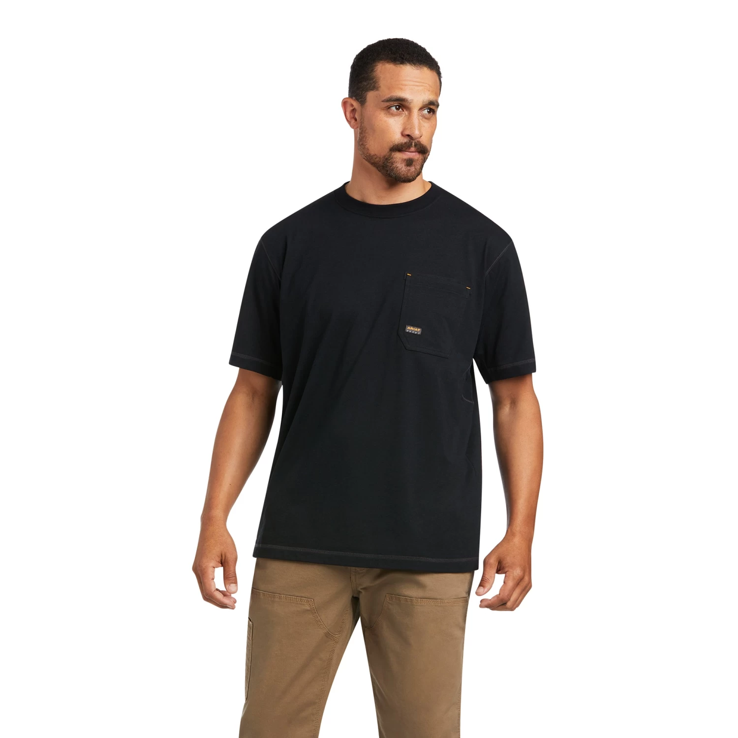 Ariat Men's Rebar Workman Reflective Flag Black T-shirt 10039176 - Image 2
