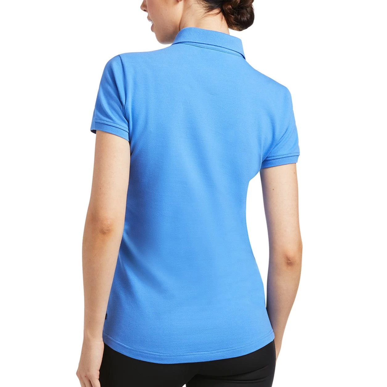 Ariat® Ladies Prix 2.0 Short Sleeve Reykjavik Blue Polo Shirt 10039472 - Image 2