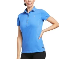 Ariat® Ladies Prix 2.0 Short Sleeve Reykjavik Blue Polo Shirt 10039472