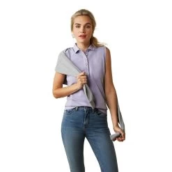 Ariat® Ladies Prix 2.0 Polo Heirloom Lilac Sleeveless Shirt 10043538