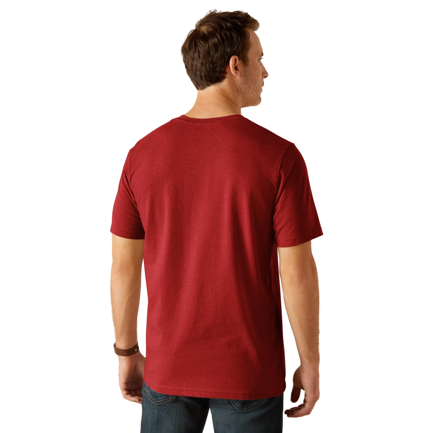 Ariat Men's Vertical Logo Sun-Dried Tomato T-Shirt 10048798 - Image 2