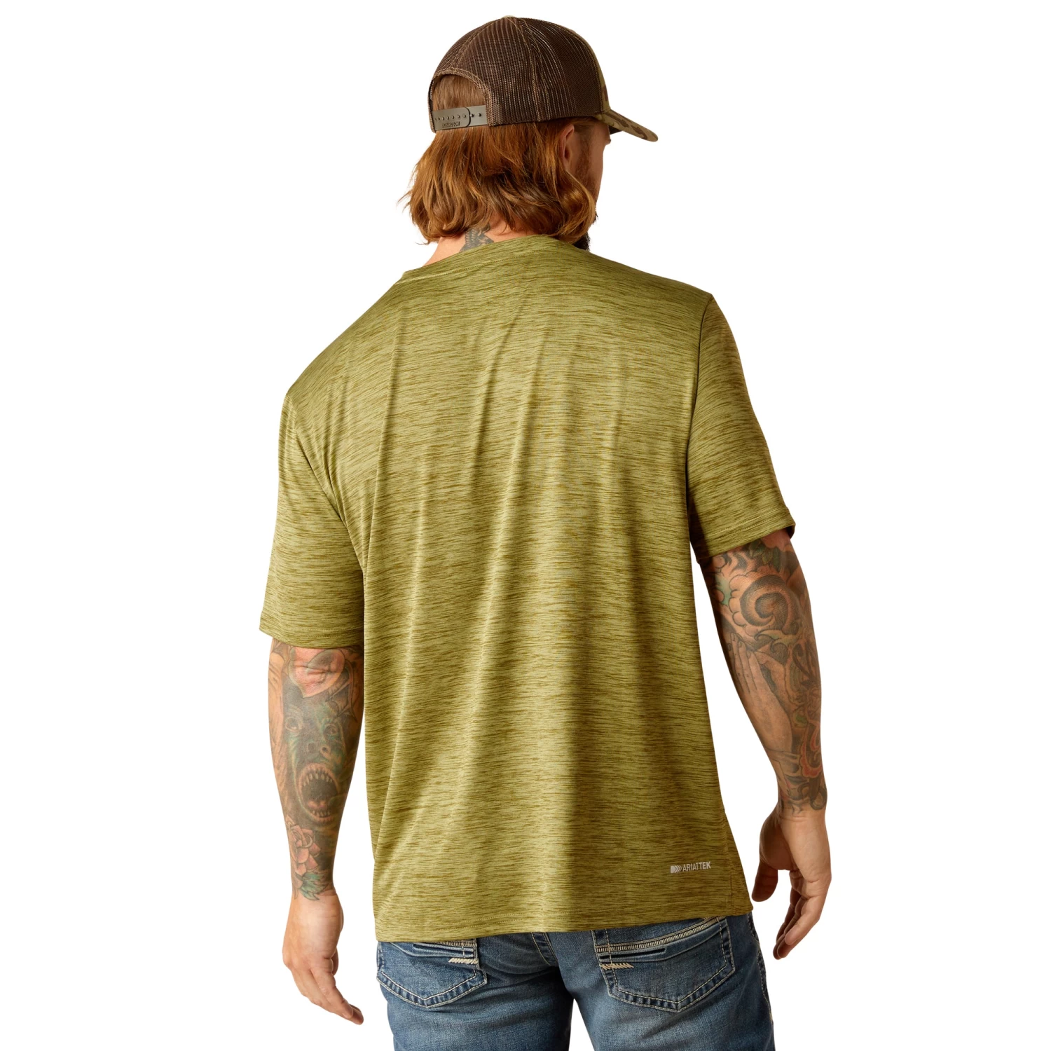 Ariat Men's Charger Basic Cotton Sage T-Shirt 10048827 - Image 2