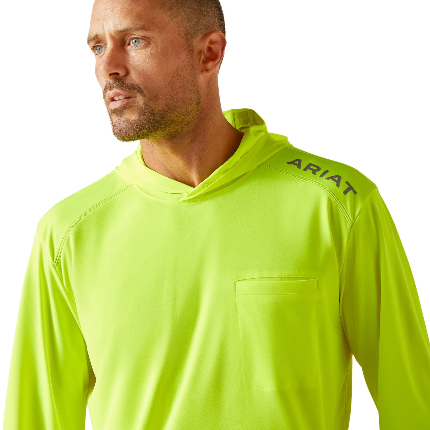 Ariat Men's Rebar Safety Yellow Sunblocker Shirt 10048978 - Image 4