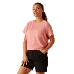 Ariat Ladies Rebar Heat Fighter Mauveglow T-Shirt 10049057