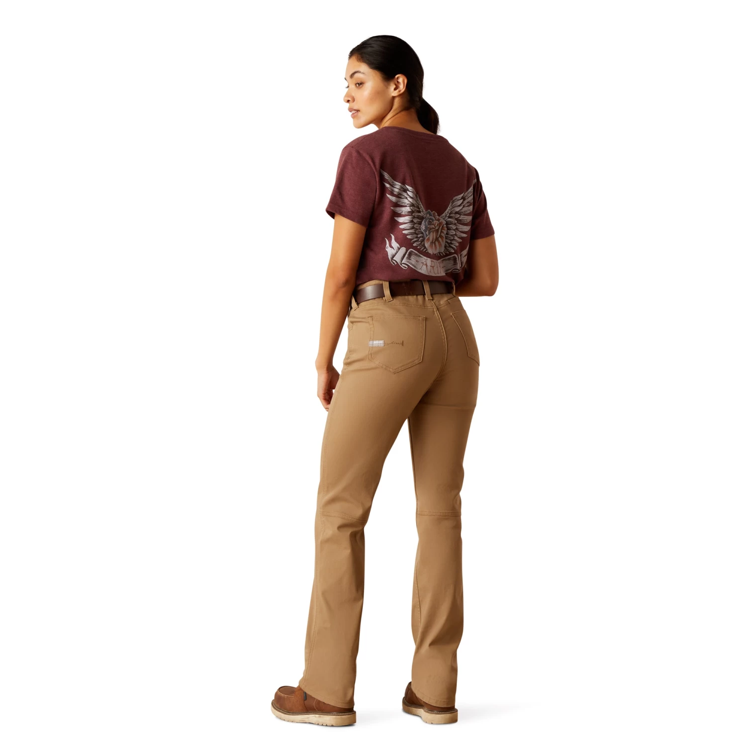 Ariat Ladies Rebar Made Tough™ Straight Leg Khaki Work Pants 10050622 - Image 2