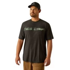 Ariat Men's Charcoal Chest Camo Stripe Charger T-Shirt 10054760