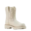 Ariat Ladies Fatbaby Embroidered Distressed Ivory Western Boot 10061280