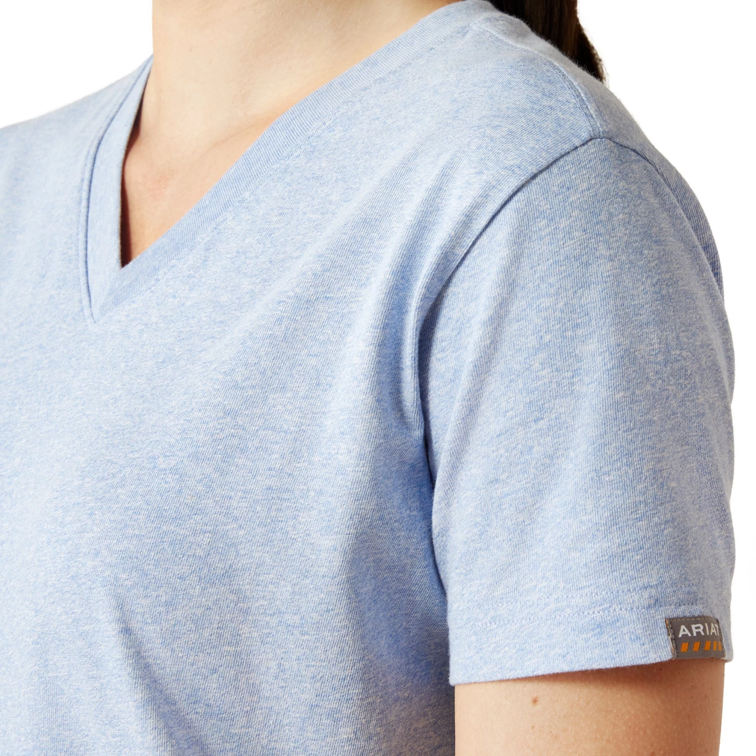 Ariat Ladies Rebar Cotton Strong Standard Bel Air Heather Work T-Shirt 10054436 - Image 4