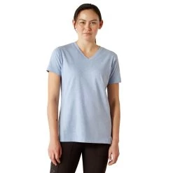 Ariat Ladies Rebar Cotton Strong Standard Bel Air Heather Work T-Shirt 10054436