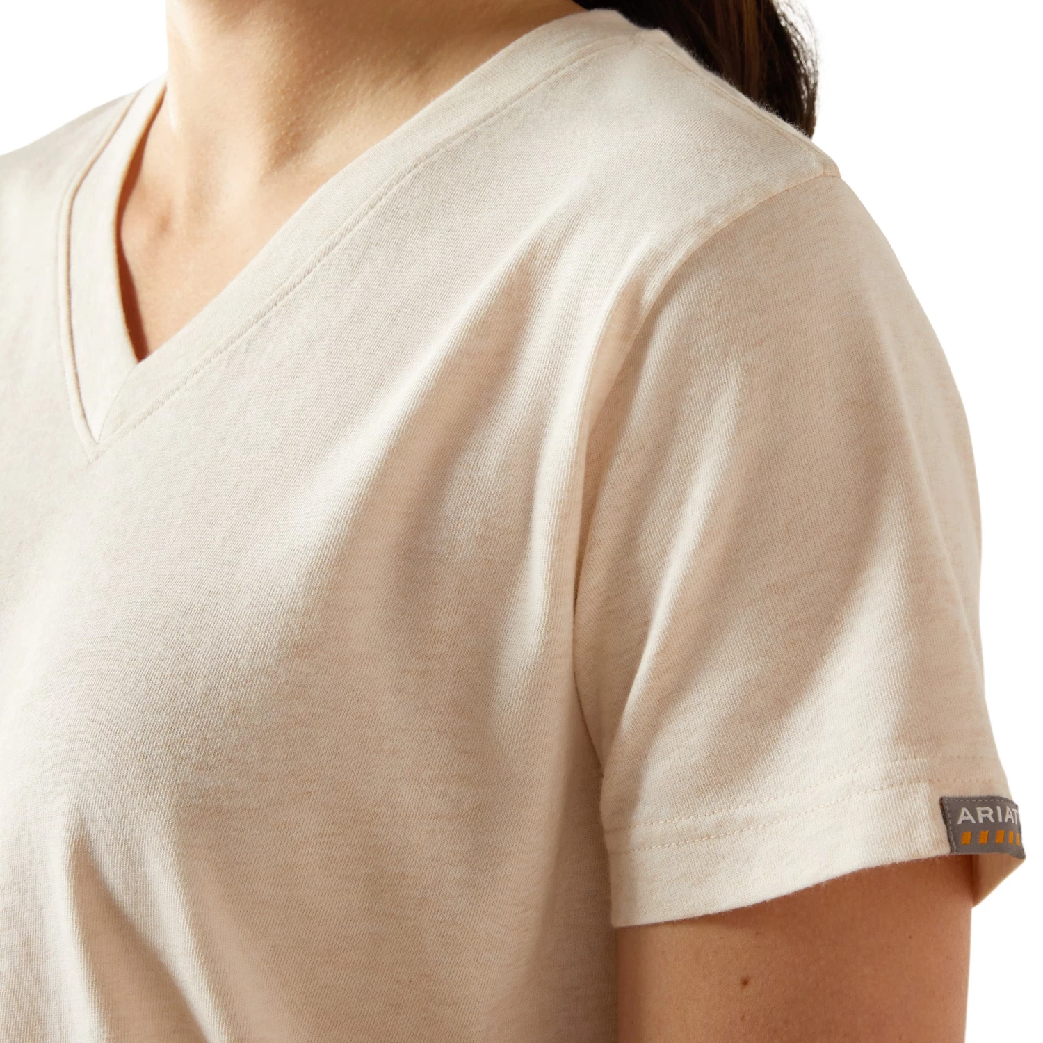 Ariat Ladies Rebar Cotton Strong Standard V-Neck Work T-Shirt 10054438 - Image 4