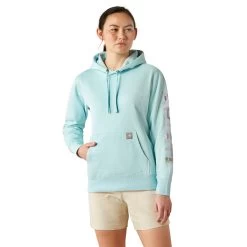 Ariat Ladies Rebar Graphic Aquatic Blue Hoodie 10055110