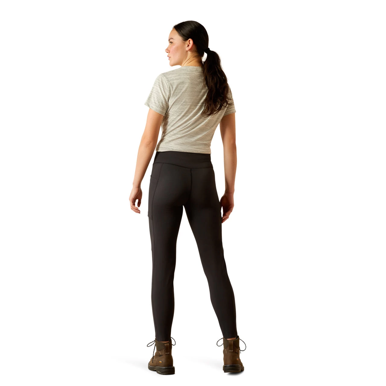 Ariat Ladies Rebar Lightweight Black Leggings 10058778 - Image 2